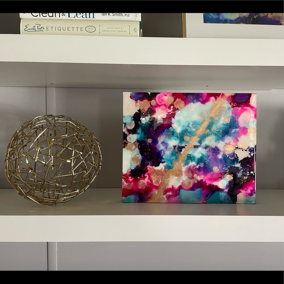 Orig 12 by 10 inch Alcohol Ink and Resin painting - Picture 4 of 4